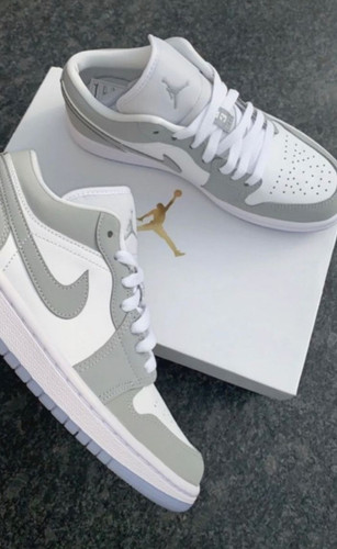 کفش کتونی مردانه و زنانه مدل نایکی جردن وان لو | Nike Jordan 1 low wolf gray