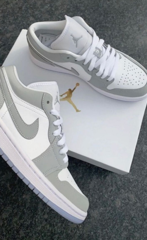 کفش کتونی مردانه و زنانه مدل نایکی جردن وان لو | Nike Jordan 1 low wolf gray