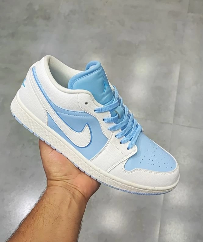 کفش کتونی مردانه و زنانه نایکی جردن وان لو ریورس آیس بلو | Nike Jordan 1 low reverse ice blue
