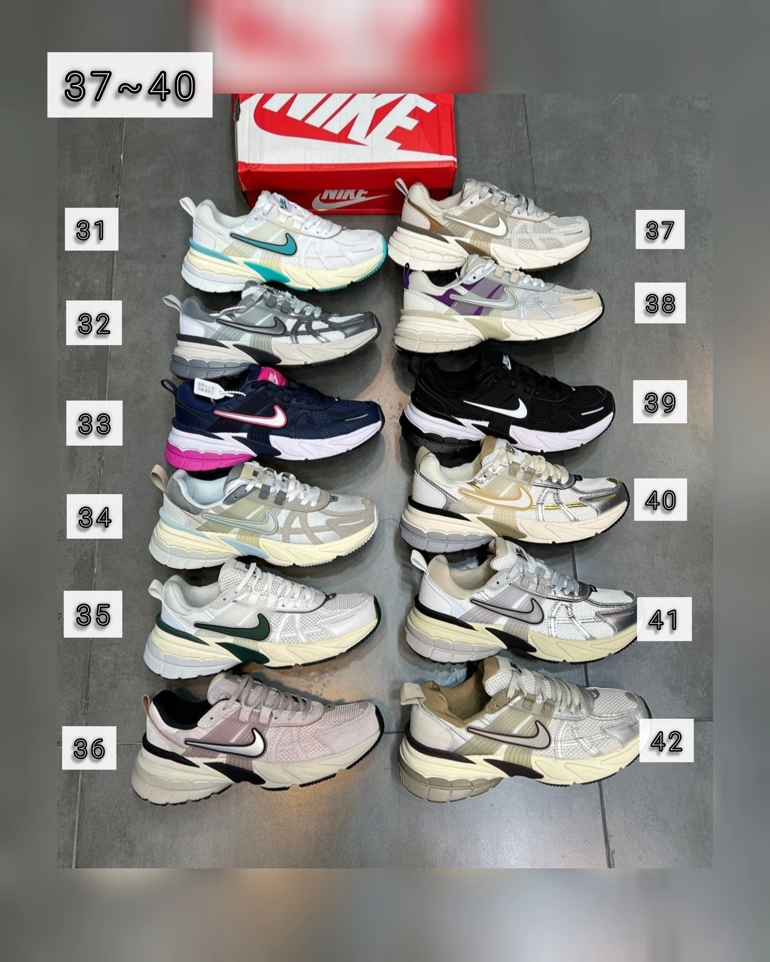 کفش کتونی مردانه و زنانه نایکی وی تو کی مسترکوالیتی ویتنام| nike v2k run