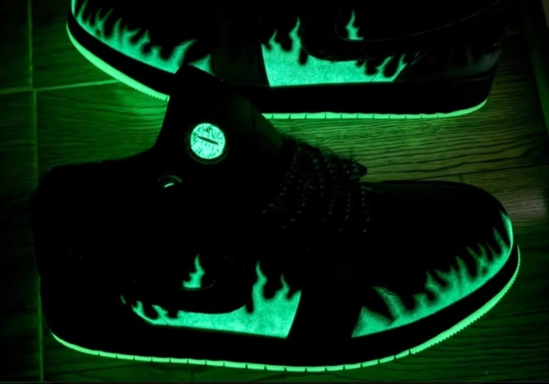 کتونی مردانه نایکی جردن هالوین فورتون فلای گربه سیاه |Nike Jordan 1 low fortune Halloween black cat