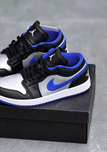 کتونی نایکی ایر جردن وان لو آبی مشکی سیلور مردانه مسترکوالیتی ویتنام قشم